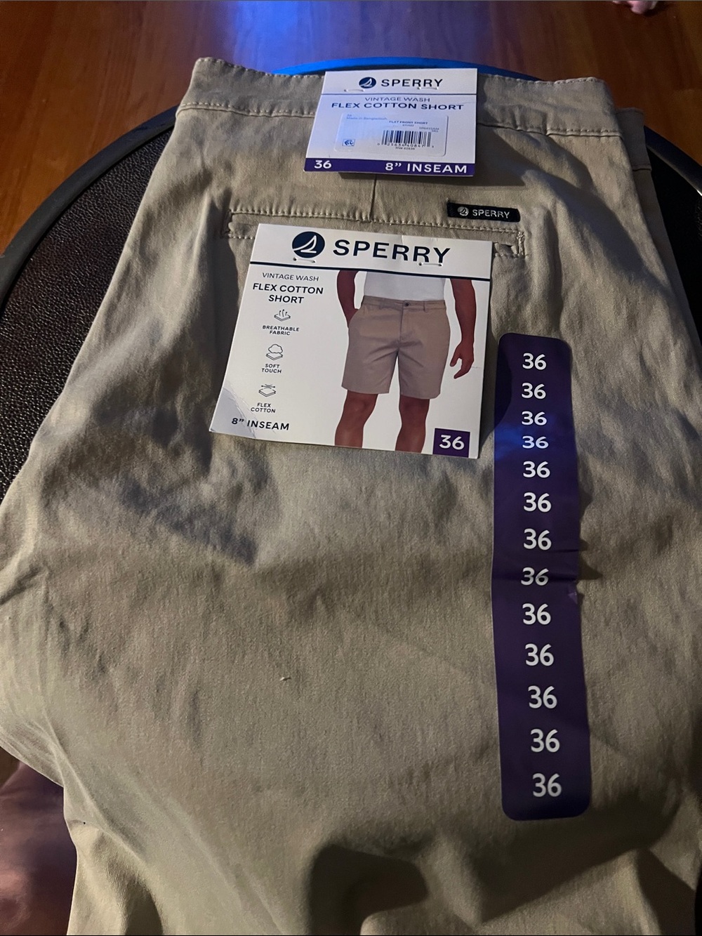 Sperry Men's Flat-Front Cotton Shorts - Khaki